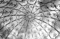 Gazebo dome close up in B&W. Royalty Free Stock Photo