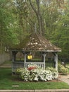 Gazebo with Flowers in Nature