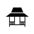 Gazebo joglo icon design, gazebo jawa or javanese gazebo symbol vector