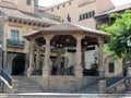 Gazebo on the main square in the Spanish village