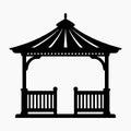 Gazebo and pergola garden solid icon Royalty Free Stock Photo