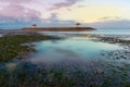 Gazebo in sanur beach during sunset Royalty Free Stock Photo