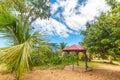 Gazebo by the sea in La Perle beach