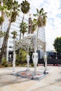 Gazebo with statues of Dorothy Dandridge, Dolores Del Rio, Mae West, and Anna May Wong