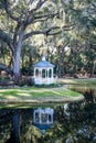 Gazebo Under Spanish Moss Draped Oak