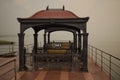 Gazebo by the lake chilika Royalty Free Stock Photo