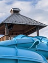 Gazebo water slide summer fun Royalty Free Stock Photo