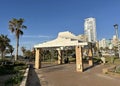 Gazebo on the waterfront in Netanya Royalty Free Stock Photo