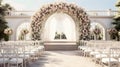 gazebo wedding venue ceremony decoration, ai