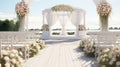 gazebo wedding venue ceremony decoration, ai