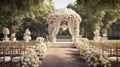 gazebo wedding venue ceremony decoration, ai