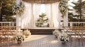 gazebo wedding venue ceremony decoration, ai