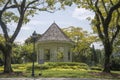 Gazebo or white bandstand at Singapore Botanic Gardens Royalty Free Stock Photo
