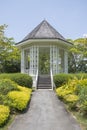 Gazebo or white bandstand at Singapore Botanic Gardens Royalty Free Stock Photo