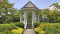 Gazebo or white bandstand at Singapore Botanic Gardens