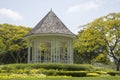 Gazebo or white bandstand at Singapore Botanic Gardens Royalty Free Stock Photo