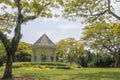 Gazebo or white bandstand at Singapore Botanic Gardens