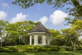 Gazebo or white bandstand at Singapore Botanic Gardens Royalty Free Stock Photo