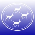 Gazelle Chinkara Logo Image Background Icon