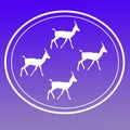 Gazelle Chinkara Logo Image Background Icon