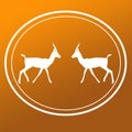 Gazelle Chinkara Logo Image Background Icon