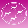 Gazelle Chinkara Logo Image Background Icon