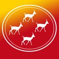 Gazelle Chinkara Logo Image Background Icon