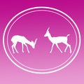 Gazelle Chinkara Logo Image Background Icon