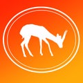 Gazelle Chinkara Logo Image Background Icon