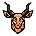 Gazelle head logo mascot design