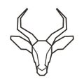 Gazelle head. Vector illustration decorative design