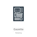 Gazette icon vector. Trendy flat gazette icon from marketing collection isolated on white background. Vector illustration can be