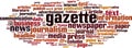 Gazette word cloud concept