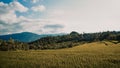 Gazing at the beautiful natural scenery of tropical mountains in the morning Royalty Free Stock Photo