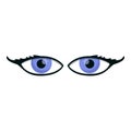 Gazing eyes icon, cartoon style Royalty Free Stock Photo