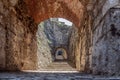 Gazing up the Strada del Soccorso, this shot captures the enigmatic ascent through the stone tunnel into Brescia historic castle