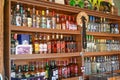 Gaziveren Cyprus -01.27.2024: bar counter with alcoholic drinks 3 Royalty Free Stock Photo