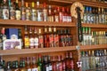 Gaziveren Cyprus -01.27.2024: bar counter with alcoholic drinks 2 Royalty Free Stock Photo