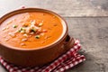 Gazpacho soup in crockpot