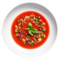 Gazpacho Spain European Cuisine. On A White Plate