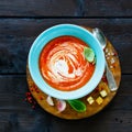 Gazpacho Tomato soup Royalty Free Stock Photo