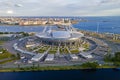 Gazprom arena, the home stadium of the football team Zenit Royalty Free Stock Photo