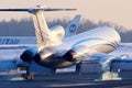 Gazpromavia Tupolev Tu-154M touchdown at Vnukovo international airport.