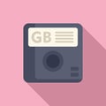 GB board icon flat vector. Archive state backup Royalty Free Stock Photo