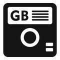 GB board icon simple vector. Archive state backup