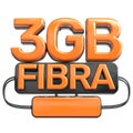 3 GB FIBRA 3D RENDER GOLD