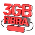 3 GB FIBRA 3D RENDER RED