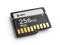 256gb micro sd card isolated on white background Royalty Free Stock Photo