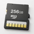 256gb micro sdxc card isolated on white background Royalty Free Stock Photo