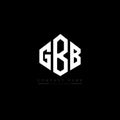 GBB letter logo design with polygon shape. GBB polygon and cube shape logo design. GBB hexagon vector logo template white and Royalty Free Stock Photo